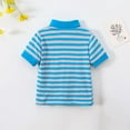thumbnail image 3 of yillto Toddler Kids Shirts Striped Collared Short Sleeve Buttons Tee School Uniform T Shirt for Boys Girls, 3 of 7