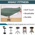 thumbnail image 5 of NOGIS 12" Round Bar Stool Cover, 2 Pack Elastic Bar Stool Cover Washable Seat Cushion for Diameter 12"-14" Chair, Lawn Green, 5 of 7