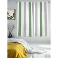 thumbnail image 2 of Sage Green Grey Striped Sheer Curtains for Living Room Bedroom Geometric Vertical Stripes Sheer Curtains 63 Inch Long 2 Panels Set Light Filtering Curtain Window Treatments Drapes for Dining Room, 2 of 6