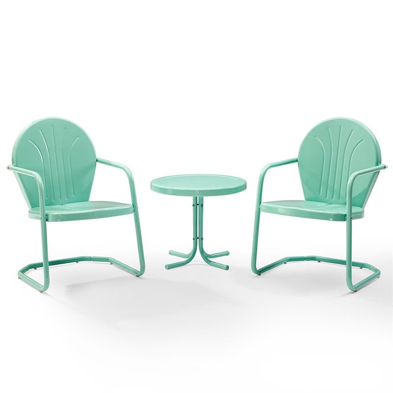 Crosley Furniture Griffith 3 Piece Metal Outdoor Conversation Seating
