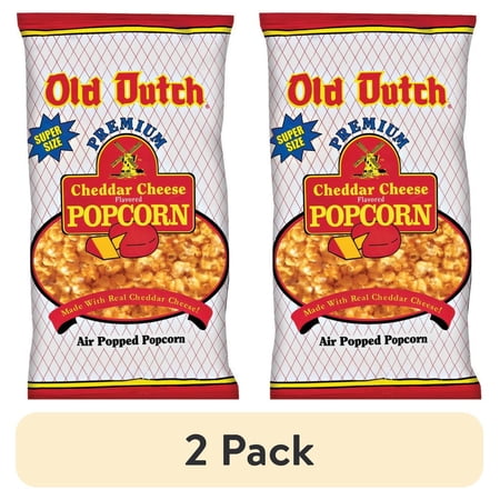 (2 pack) Old Dutch Air Popped Cheddar Cheese Popcorn Super Size, 13.5 oz.