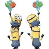 Minions Despicable Me Giant Stacker Multi - Foil Balloon 75" Tall.