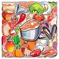 thumbnail image 1 of Calcomanías de vinilo con grafiti impermeables Fresh Food, 50 unidades, 1 of 4