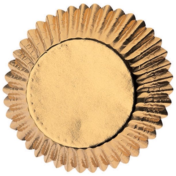 Wilton Mini Cupcake Liners, Gold Foil, 36 Ct
