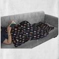 thumbnail image 6 of Spaceship Soft Flannel Fleece Throw Blanket, Cartoon Style Space Crafts Flying Through Cosmos Stared Background Astronauts, Cozy Plush for Indoor and Outdoor Use, 50" x 60", Multicolor, by Ambesonne, 6 of 6