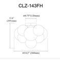 thumbnail image 2 of Charlize 3 Light Flush Mount - Polished Chrome - Clear Spiral Glass, 2 of 3