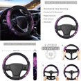 thumbnail image 3 of Renewold Butterfly Galaxy Violet Car Seat Covers Front Back Seats Set of 14, with Steering Wheel Seatbelt Pad Trash Bin Armrest Cushion Rearview Mirror Cover Gear Shift Cover Set Cup Holder, 3 of 7