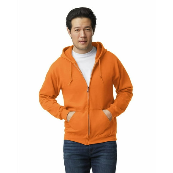 Gildan-18600-Unisex Heavy Blend™ Full-Zip Hooded Sweatshirt,Safety Orange,1-Pack