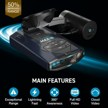 Escort - Max 360 MKII Radar and Laser Detector and M2 Smart Dash Cam - Black