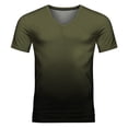 thumbnail image 4 of Ketyyh-chn99 Shirts for Men 2024 Solid Color Basic Shirt Slim Solid Color T-Shirt With Pocket Army Green,M, 4 of 4
