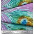thumbnail image 2 of Soimoi Cotton Duck Fabric Peacock Feather Fabric Prints by Yard 42 Inch Wide, 2 of 3