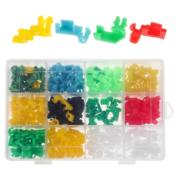 1 Set Car Door Handle Lock Rod Clips for Tailgate and Hood Latch Replacement with Convenient Storage Box Tailgates Handle Rod Clips Car Replacement Parts Left Right Handle Rod Door Lock Clips