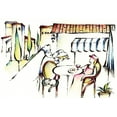 thumbnail image 2 of Unknown 24x18 Black Ornate Wood Framed with Double Matting Museum Art Print Titled - Voila Poisson, 2 of 4