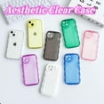 thumbnail image 6 of Compatible with iPhone 13 Wavy Case for Women Girls,Aesthetic Cute Girly Preppy Kawaii Design Soft Shockproof Protective Cell Phone Cover for iPhone 13 6.1 Inch (Clear/Green), 6 of 7