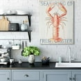 thumbnail image 3 of Stupell Industries Nautical Lobster Seafood Sign Blue Red Watercolor Canvas Wall Art Design by Danhui Nai, 36" x 48", 3 of 6