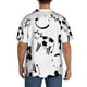 thumbnail image 3 of Balery Cute Cow and Milk Stains Camisa Casual de Manga Corta con Botones para Hombre, Texturizada, Estilo Cubano, para Playa, Verano-3X-Large, 3 of 5