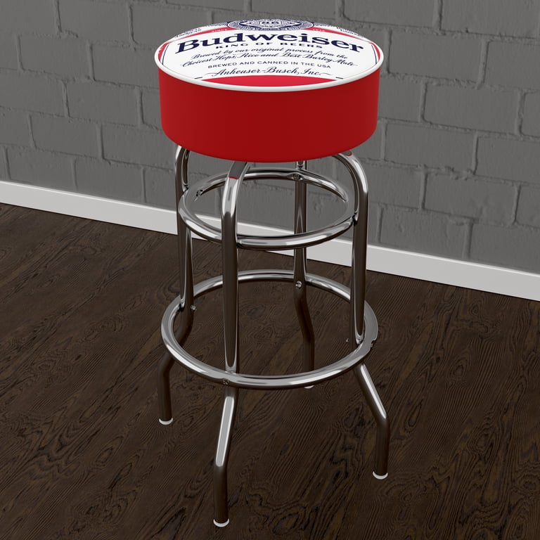 Trademark Gameroom Budweiser Backless Bar Stool with Swivel Padded