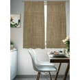 thumbnail image 4 of Brown Linen Sheer Curtains for Living Room Bedroom, Farmhouse Pure Color Country Vintage Light Filtering Sheer Curtains, Rod Pocket Voile Window Drapes, 2 Panels Set 52"x 72", 4 of 7