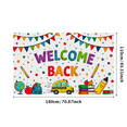 thumbnail image 3 of Yatrandify Colorful Welcome Back School Themed Banner with Star Cloud Pencil Globe Apple Bus and Backpack Elements for Classroom Decor School Events Party Backdrop Photography Props, 3 of 7