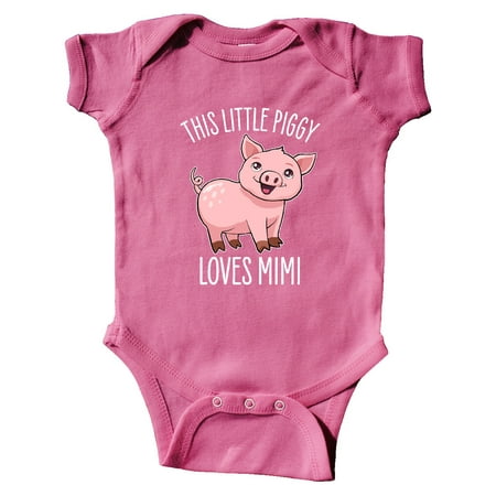 

Inktastic This Little Piggy Loves Mimi- cute Gift Baby Boy or Baby Girl Bodysuit