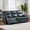 Navy, variant on Bonzy Home Premium Genuine Leather Reclining Sofa, Overstuffed 3-Seater Manual Recliner Couches with Padded Backrest, Oversized Heavy Duty Reclining Sofa for Living Room, Brown