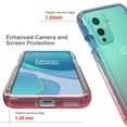 thumbnail image 5 of CoverON For OnePlus 9 Phone Case, Gradient Heavy Duty Clear Full Body Shockproof Cover, Blue / Pink, 5 of 9