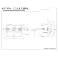 thumbnail image 2 of Kingston Brass KS7128BPL BelAir Two-Handle Wall Mount Bathroom Faucet, Brushed Nickel, 2 of 2