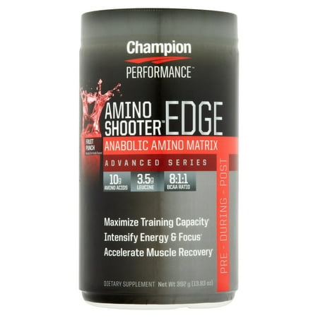 Champion Performance Amino Shooter Edge Powder, Fruit Punch, 30 Servings