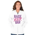 thumbnail image 4 of Funny Workout Weights Before Dates Zip Hoodie Sweatshirt Women Brisco Brands S, 4 of 5