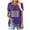 Purple, variant on Sevevn Women's Fashion Printed Fake Two Piece Short Sleeve Round-Neck Blouses Top Purple XL Holiday Gift Finder
