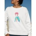 thumbnail image 2 of Manga Girl W Cute Kimono Sweatshirt Women -Image by Shutterstock, Female 4X-Large, 2 of 4