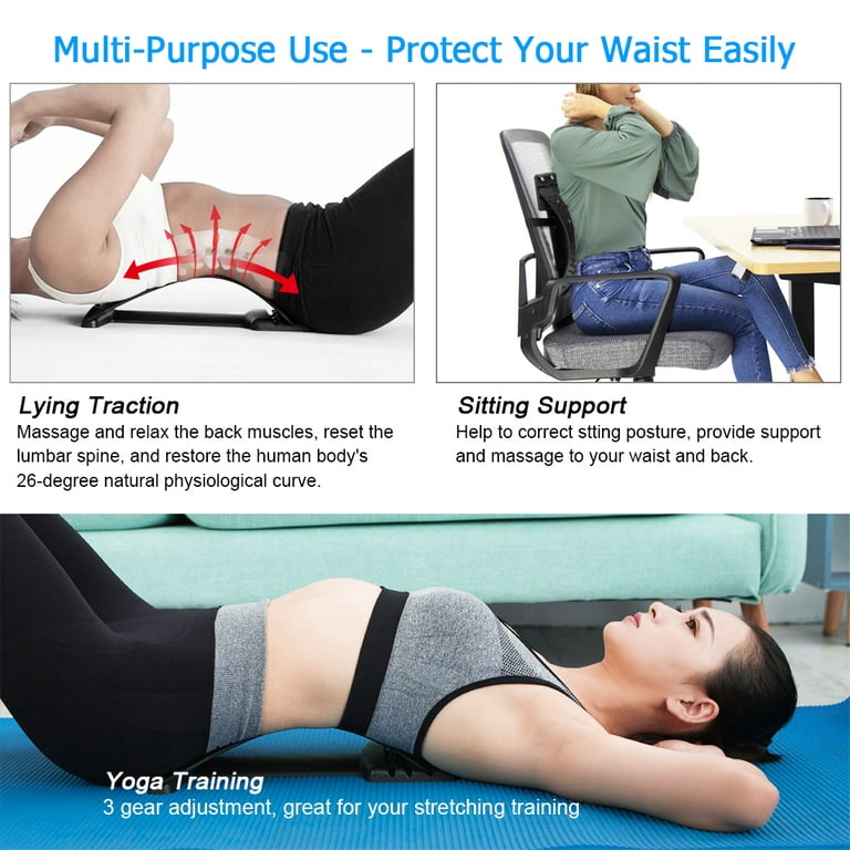 Spinal 3 Level Back Support Pain Relief Lower Back Pain Relief Products  Curve Back Stretcher