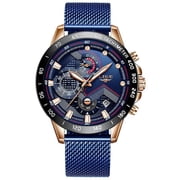 Lige Lige 2019 Popular Mens Mesh Strap Watch Multi-Functional Chronographe Waterproof Watch