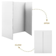 Tineasur 1Set Foldable White Tri Fold Presentation Board with Double Sided Tape for Exhibitions