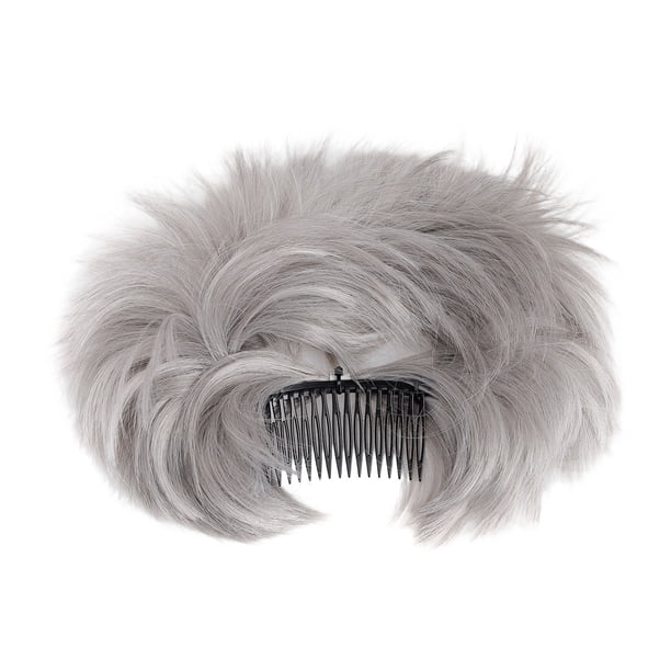 Extensiones para moños: postizos sintéticos con clip para recogidos y colas de caballo; moldeador de moños para cabello grueso