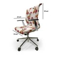 thumbnail image 4 of Ambesonne Floral Office Chair Cover Stretchable High Back, Striped Lavatera Flowers, Dark Pink Orange, 4 of 6