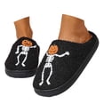 thumbnail image 3 of Shadoumai Halloween Slippers Pumpkin Slippers for Womens Mens Cute Comfy Bedroom Shoes,Home House Ladies Fuzzy Slipper,indoor Outdoor Memory Foam Slipper, 3 of 8