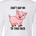 thumbnail image 4 of Inktastic Cant Say No to this Face- cute pig Long Sleeve Youth T-Shirt, 4 of 5