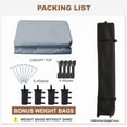 thumbnail image 5 of MASTERCANOPY 11' x 11' Pop Up Slent Leg Canopy with Screen Netting, Light Gray, 5 of 6