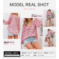 thumbnail image 4 of ORUYROP Blouses Décontractées Boho à Imprimé Floral Col en V Manches Longues Amples pour Femmes, 4 of 6