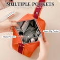 thumbnail image 6 of Fammart Travel Makeup Bag, Waterproof Canvas Cosmetic Bag Make Up Organizer Case for Women, Large Toiletry Bag Skincare Pouch for Toiletries Accessories Brushes, 6 of 8