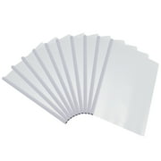 Uxcell Clear Report Covers with Sliding Bar, 10mm 75 Sheets Capacity, White, 20Pack