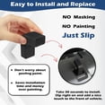 thumbnail image 4 of For Jeep Wrangler JK JL Gladiator JT 07-23 2 Pack Black Bumper Tow Hook Covers, 4 of 9