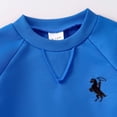 thumbnail image 4 of Girl's 2 Piece Outfits Casual Graphic Long Sleeve Sweatshirts and Sweatpants Set Fall Clothes 6-24 Months 2T 3T 4T 5T 6T Kids Blue,3-4 Years, 4 of 6