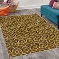 thumbnail image 2 of Japanese Art Decorative Rug, Fish Scale Inspired Vintage Hand Drawn Oriental Geometric Lines Motifs, Quality Carpet for Bedroom Dorm and Living Room, 6 Sizes, Pale Coffee, by Ambesonne, 2 of 4