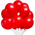 thumbnail image 1 of Red Balloons 12 inch 100pcs Red Helium Latex Party Balloon Decorations, 1 of 5