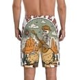 thumbnail image 4 of Lsque Skeleton Cowboy And Guitar Mens Sleep Pajama Shorts,Short Pajama Pants, Cotton Ultra-Soft Knit-X-Large, 4 of 9