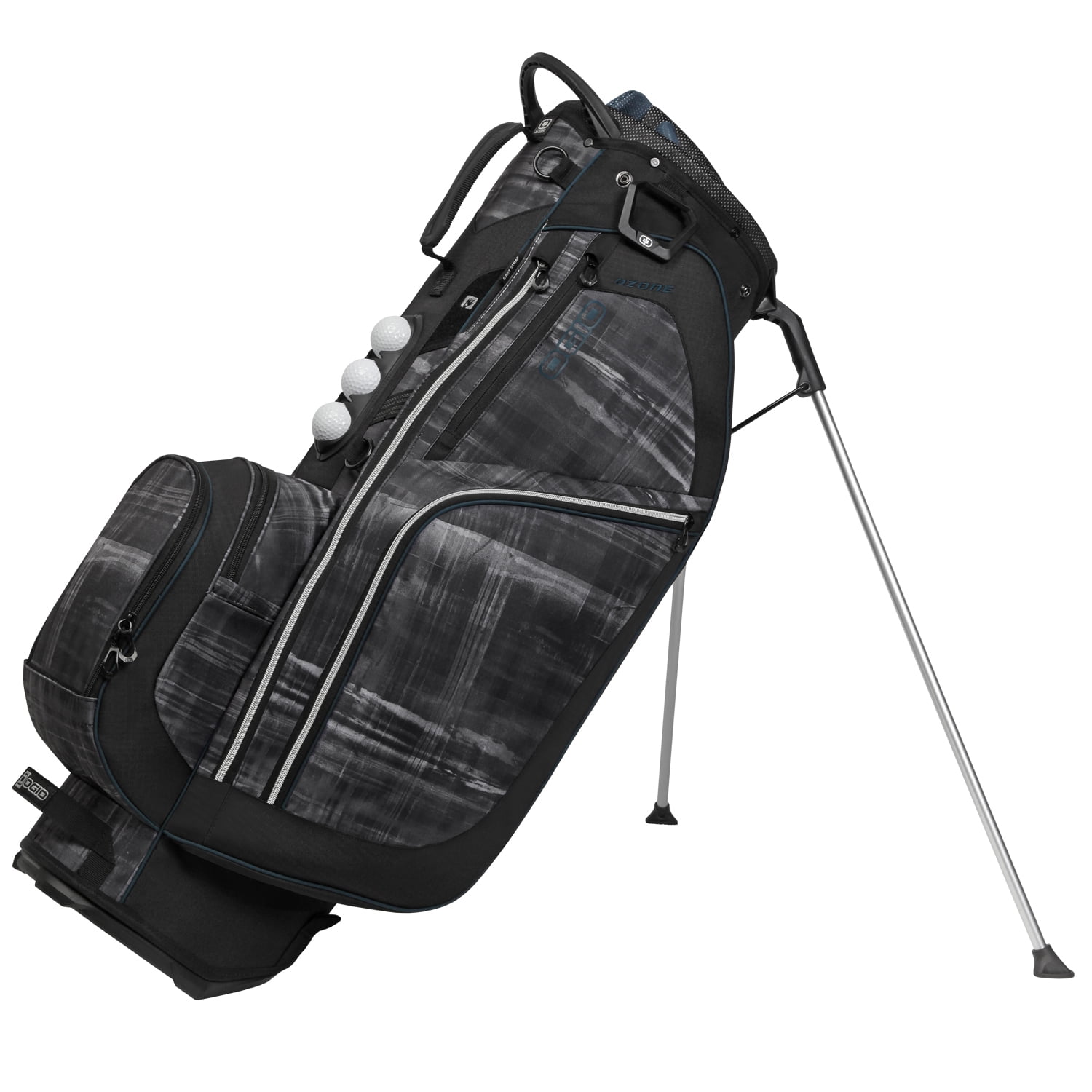 OGIO Ozone 9.5" Woode Top 7 Pocket/Ball Silo Golf Stand Bag, Paranormal