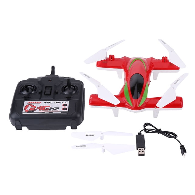 Carga USB RC Drone Juguete Control Remoto Quadcopter Helicóptero Modo Sin Cabeza Rojo