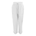 thumbnail image 4 of SAHFX Cropped Linen Pants for Women Tapered Pants High Waisted Drawstring Pant Split Hem Pants Elastic Waist Trousers with Pockets Lounge Pants Boho Travel Pant Office Dress Work Slacks Palazzo Pants, 4 of 6